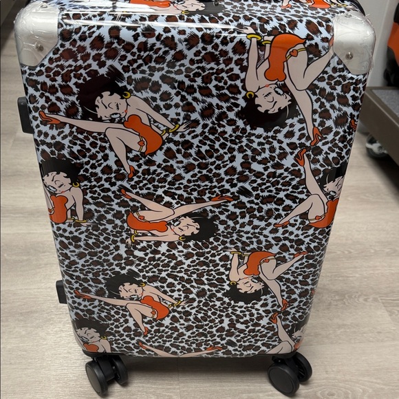 Betty Boop Leopard Print Suitcase